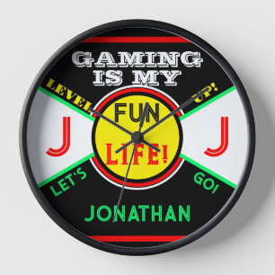 Gaming Fun Life Room Naam Zwart Geel Groen