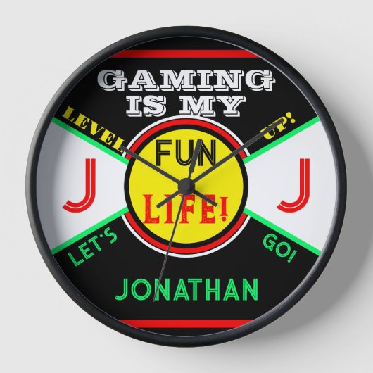 Gaming Fun Life Room Naam Zwart Geel Groen (Voorkant)