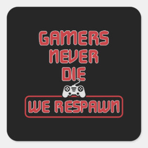 Gaming Game Gamer Console Videospel Gift Idee Vierkante Sticker