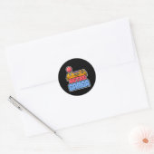 Gaming Game Retro Gamer Console Videospel Gift Ronde Sticker (Envelop)