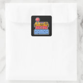 Gaming Game Retro Gamer Console Videospel Gift Vierkante Sticker (Tas)