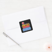 Gaming Game Retro Gamer Console Videospel Gift Vierkante Sticker (Envelop)