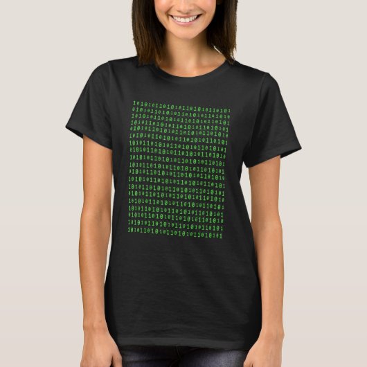 Gaming Gamer Binary Code Computer Science Programm T-shirt (Voorkant)