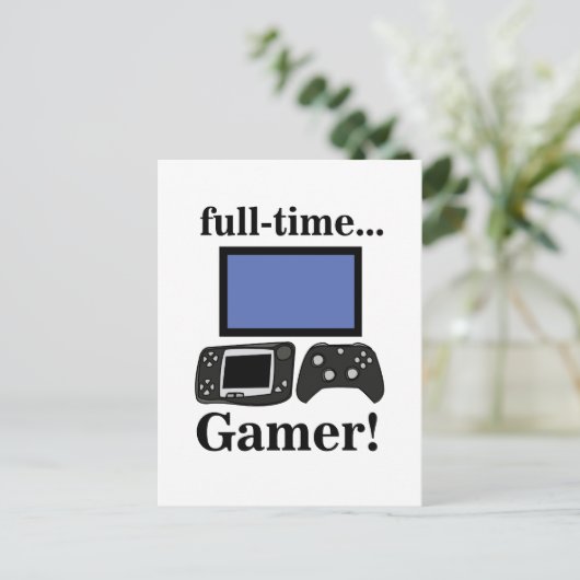 Gaming Gamer Funny Briefkaart (Staand voorkant)