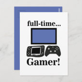Gaming Gamer Funny Briefkaart (Voorkant / Achterkant)