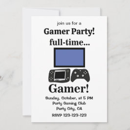 Gaming Gamer Funny Gamer Party Kaart