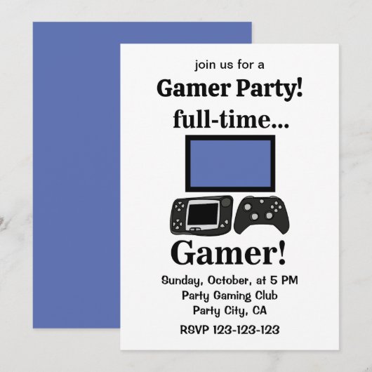 Gaming Gamer Grappige Gamer Feest Kaart (Voorkant / Achterkant)