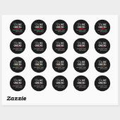Gaming gamer met enthousiasme ronde sticker (Vel)