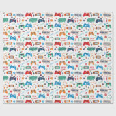 Gaming Gamer Verjaardagsfeest Cadeaupapier (Vlak)