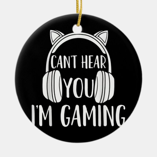 Gaming Gamer Videogame Headset  Keramisch Ornament (Voorkant)