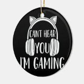 Gaming Gamer Videogame Headset  Keramisch Ornament (Links)