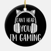 Gaming Gamer Videogame Headset  Keramisch Ornament (Achterkant)