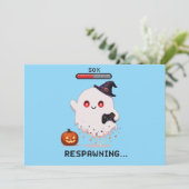 Gaming Geest Halloween Respawning Bedankkaart (Staand voorkant)