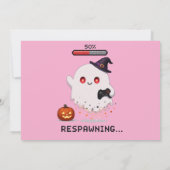 Gaming Geest Halloween Respawning Bedankkaart (Achterkant)