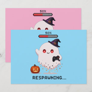 Gaming Geest Halloween Respawning Bedankkaart
