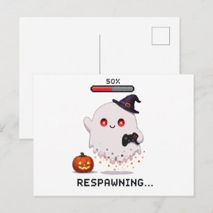 Gaming Geest Halloween Respawning Briefkaart