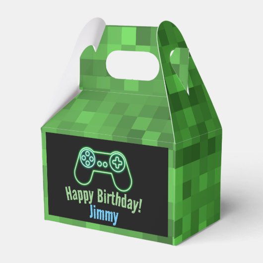 Gaming Gelukkige Verjaardag Favor Box Bedankdoosjes (Achterkant)