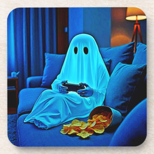 Gaming Ghost Cosy Night in Design Bier Onderzetter