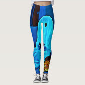 Gaming Ghost Cosy Night in Design Leggings (Voorkant)