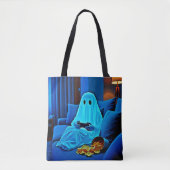 Gaming Ghost Cosy Night in Design Tote Bag (Voorkant)