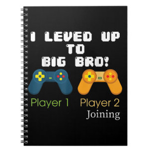 Gaming Gift I Level tot Big Bro Brother Cadeau Notitieboek