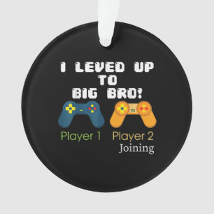 Gaming Gift I Level tot Big Bro Brother Cadeau Ornament