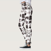Gaming Graphics | Gamer Zwart, Wit en Roze Leggings (Links)
