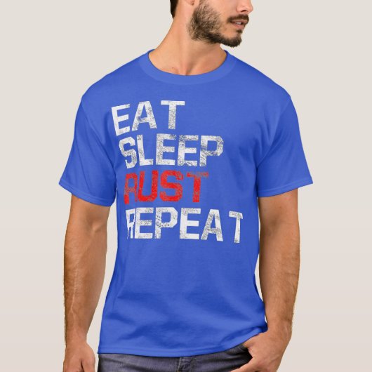 Gaming Grappige Meme EAT SLAAP RAID REPEAT Game T-shirt (Voorkant)