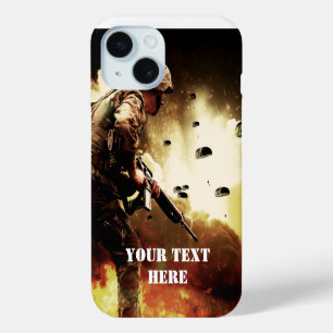 Gaming Ground Combat Soldaat iPhone 15 Case