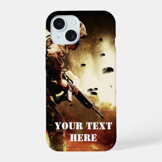 Gaming Ground Combat Soldaat iPhone 15 Case (Achterkant)
