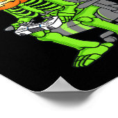 Gaming Halloween Skeleton Jack O Lantern Gamer Boy Poster (Hoek)