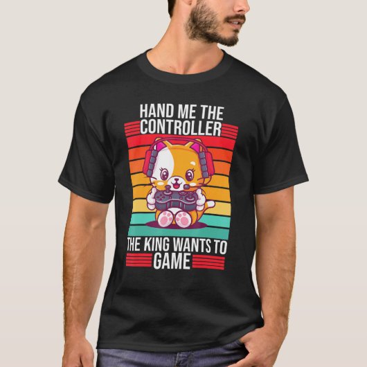 Gaming Hand me de controlemechanismekoning PS5 con T-shirt (Voorkant)