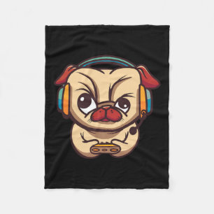 Gaming Hond Videogame PC Computer Videogame Fleece Deken