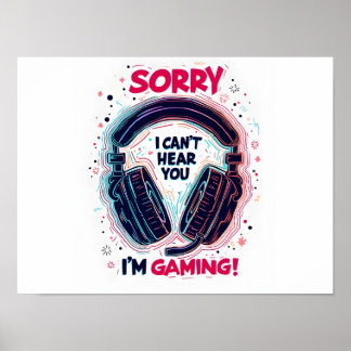 Gaming Hoofdtelefoon Design Poster