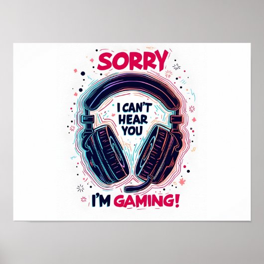 Gaming Hoofdtelefoon Design Poster (Voorkant)