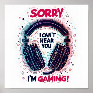 Gaming Hoofdtelefoon Design Poster