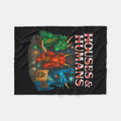 Gaming Houses And Humans Funny Game Rpg Gamer Men  Fleece Deken (Voorkant (Horizontaal))