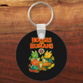 Gaming Houses And Humans Funny Rpg Gamer Men Boys Sleutelhanger (Voorkant)