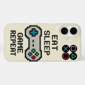 Gaming iPhone Case – Pixel Art Video Game Cover (Achterkant (horizontaal))
