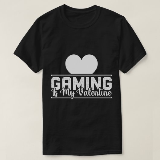 Gaming is mijn Valentijn - Funny Gamer Love Design T-shirt (Design voorkant)
