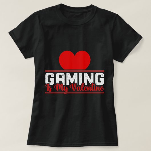 Gaming is mijn Valentijn - Funny Gamer Love Design T-shirt (Design voorkant)