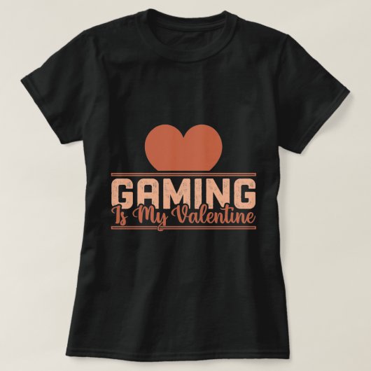 Gaming is mijn Valentijn - Funny Gamer Love Design T-shirt (Design voorkant)