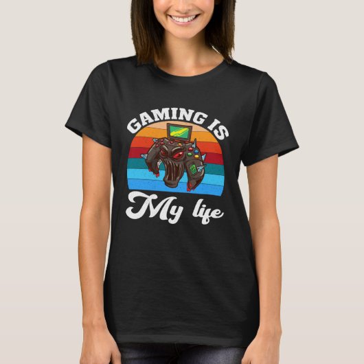 Gaming Is My Life  Video Gaming   2 T-shirt (Voorkant)