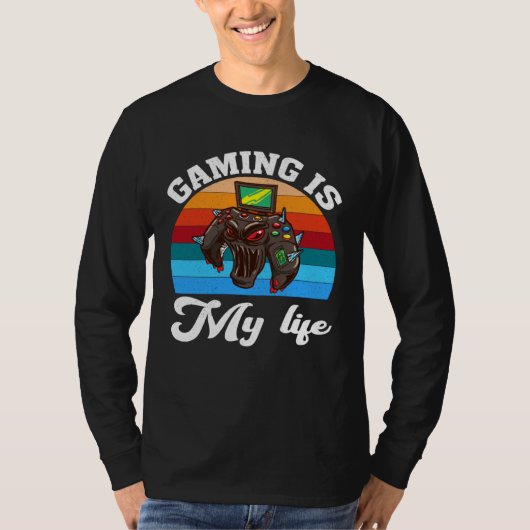 Gaming Is My Life Video Gaming 2 T-shirt (Voorkant)