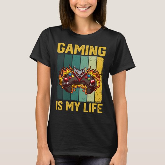 Gaming Is My Life  Video Gaming T-shirt (Voorkant)