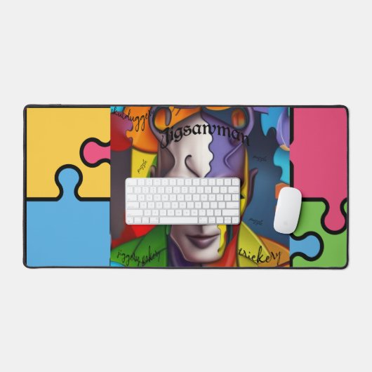 Gaming Jigsawman superheld / schurk? puzzel Bureaumat (Keyboard & Muis)