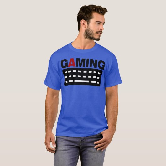 gaming keyboard pc gamer boy friend t-shirt (Voorkant volledig)