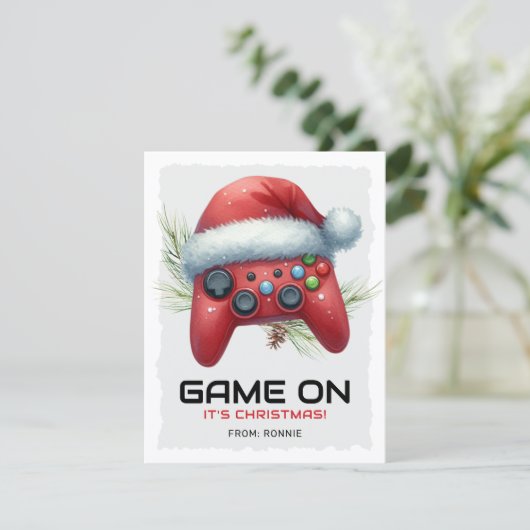 Gaming Kids Classroom Christmas Feestdagenkaart (Staand voorkant)