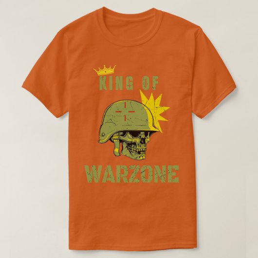 Gaming King of Warzone Mobile Fun T-shirt (Design voorkant)