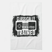 Gaming - klassiek opgeleid - Grappig videospel Theedoek (Verticaal)